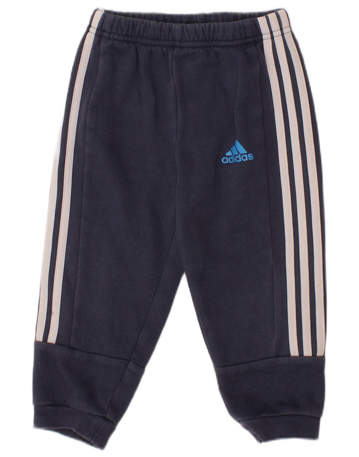 ADIDAS Baby-Jungen-Trainingsanzug mit Grafik, 12–18 Monate, Marineblau, Farbblock
