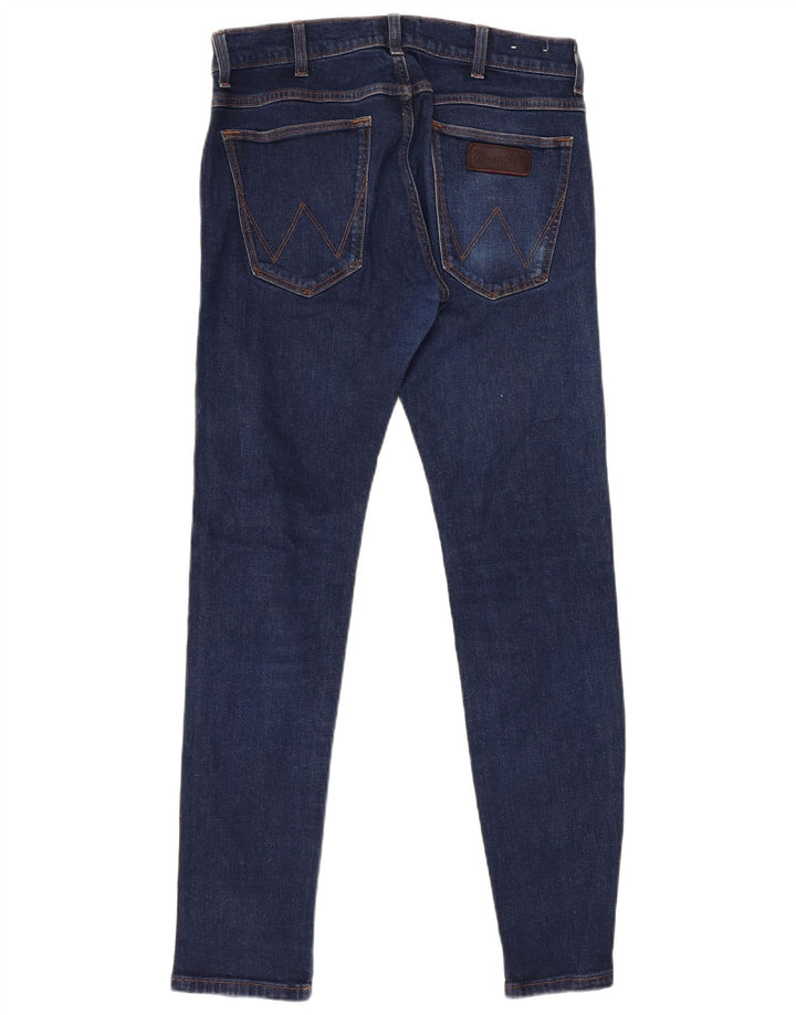 Wrangler Herren Slim Jeans W31 L32 Marineblaue Baumwolle