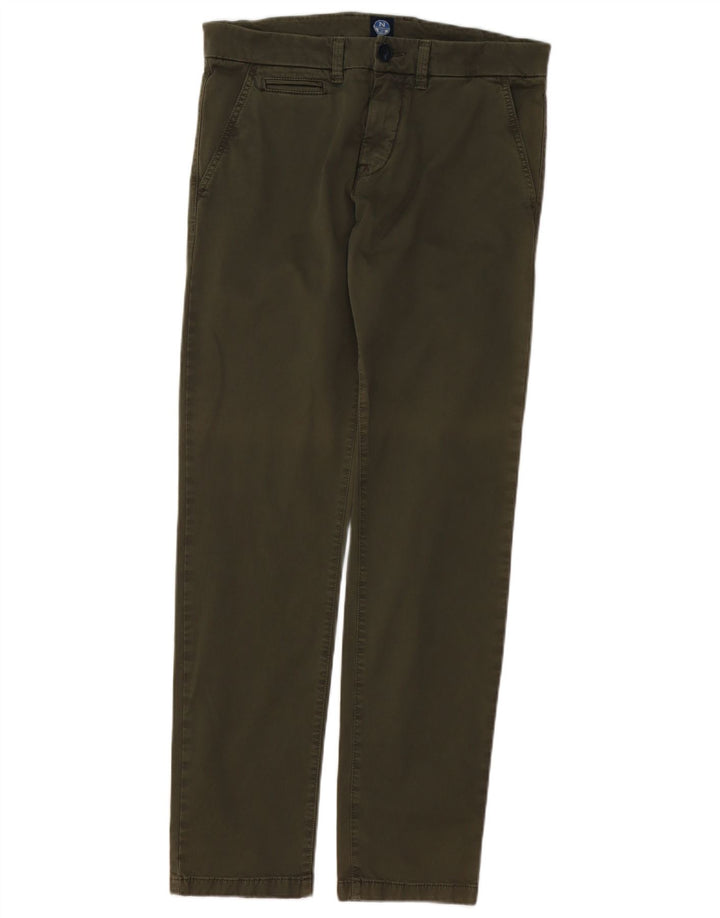 NORTH SAILS Gerade Chino-Hose für Herren, W30, L32, grüne Baumwolle