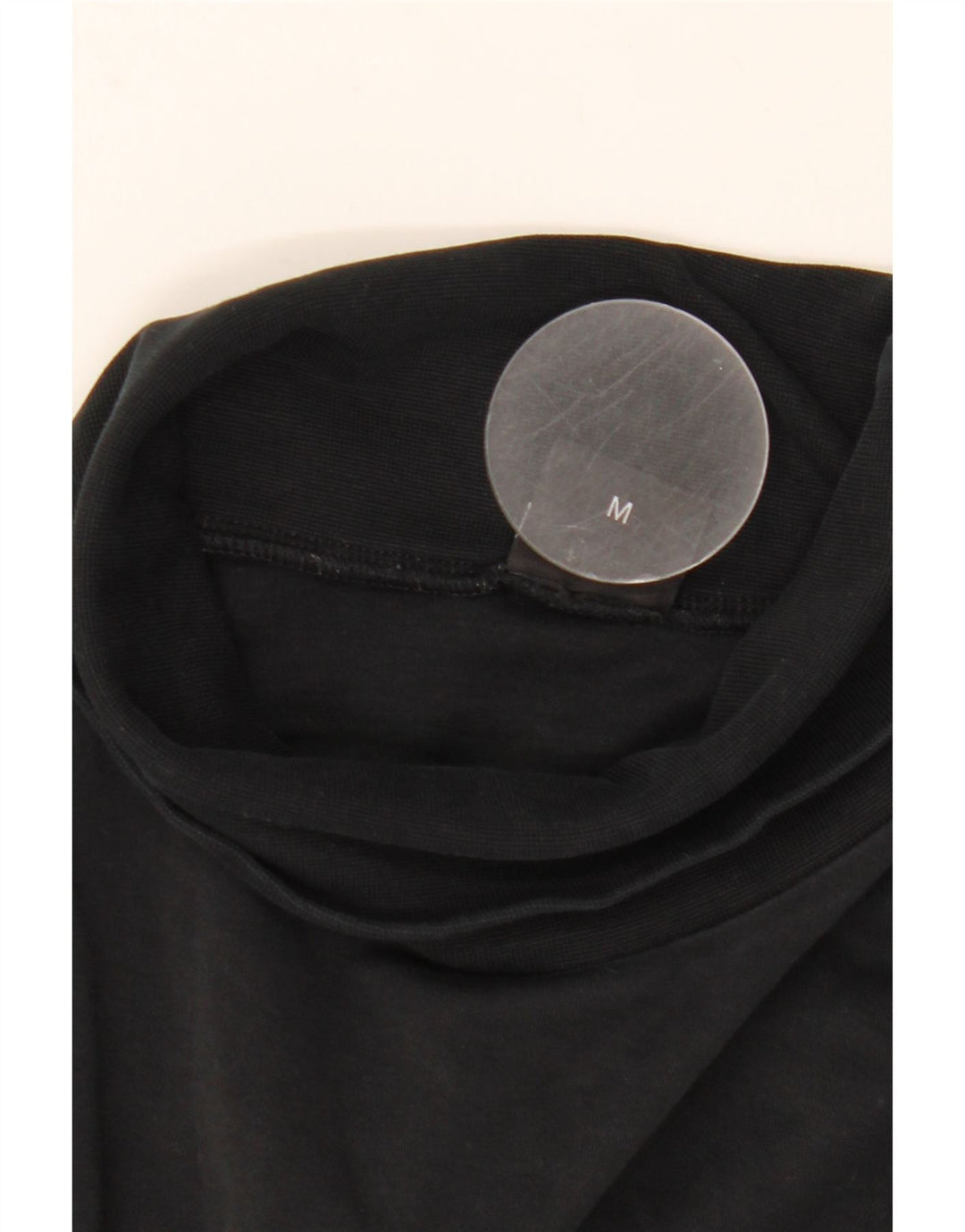 HUGO BOSS Herren-Top mit Rollkragen, langärmlig, mittelschwarze Baumwolle