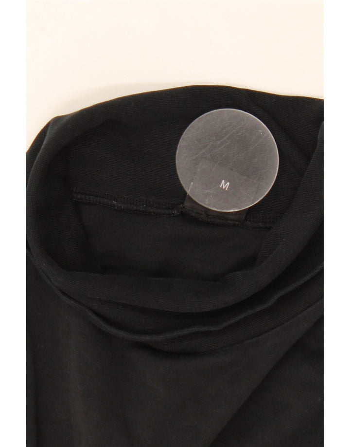 HUGO BOSS Herren-Top mit Rollkragen, langärmlig, mittelschwarze Baumwolle