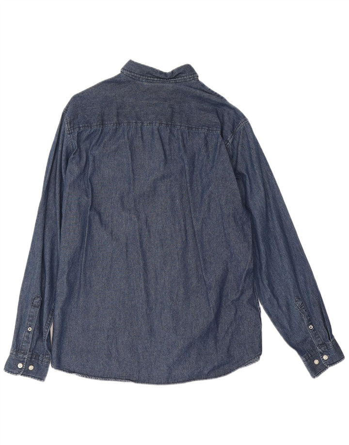 Jack & Jones Herren Jeanshemd XL Marineblau Baumwolle