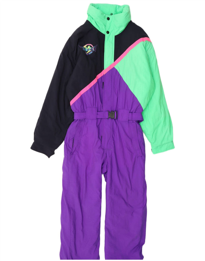Fila Herren-Skioverall mit Kapuze, IT 48, mittelgroß, mehrfarbig, Farbblock