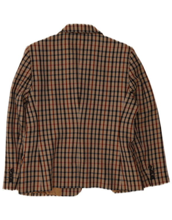 DAKS Damen-Blazerjacke mit 2 Knöpfen, Größe M, mehrfarbig, kariert, UK 14