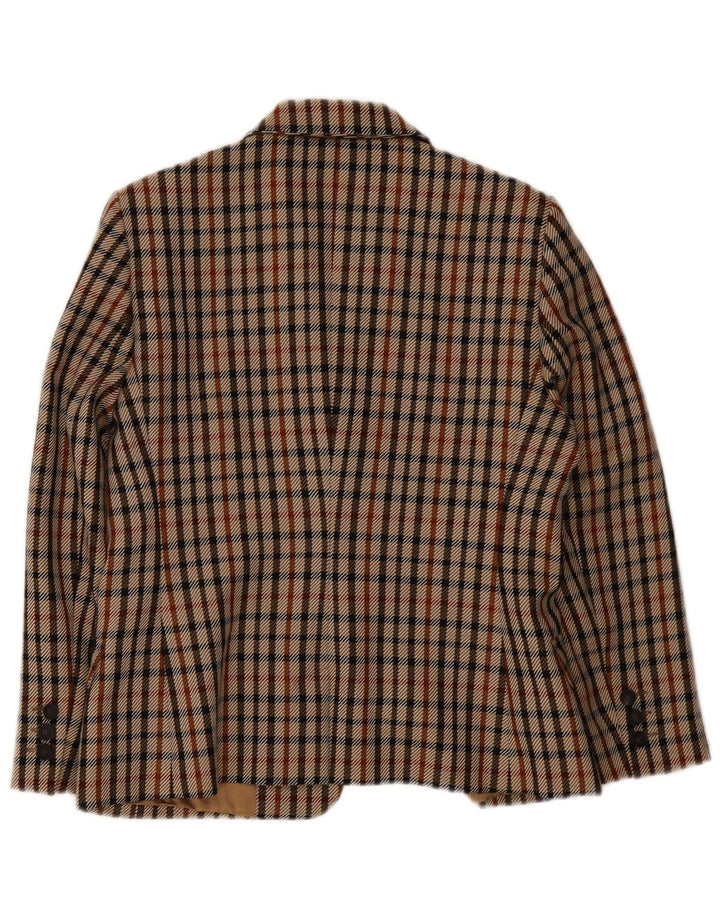 DAKS Damen-Blazerjacke mit 2 Knöpfen, Größe M, mehrfarbig, kariert, UK 14