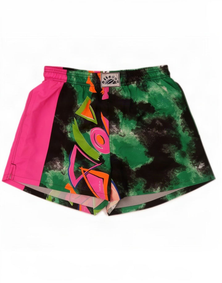Ellesse Herren-Sportshorts mit Grafik, mittelgrünes Farbblock-Polyester