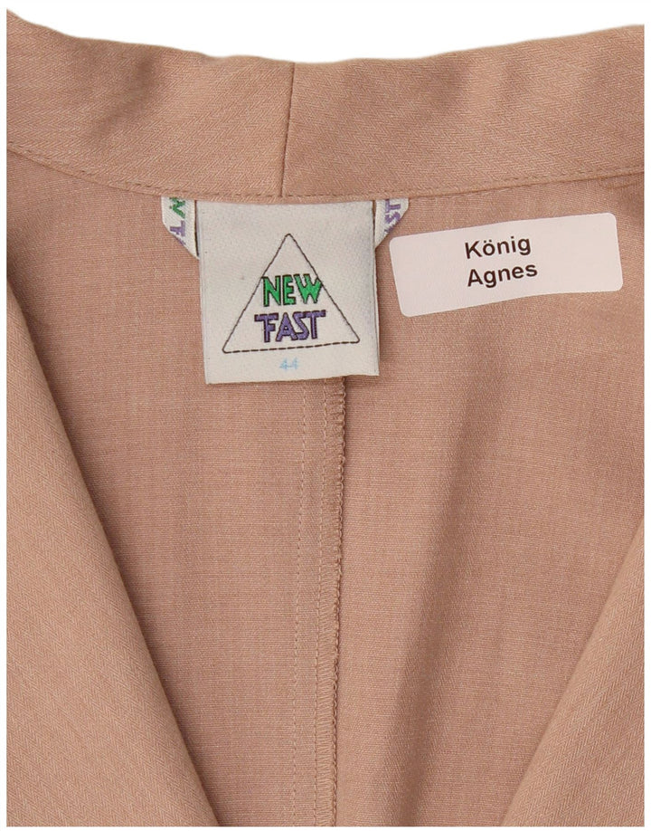 NEU FAST Damen-Blazerjacke mit 3/4-Ärmeln und 3 Knöpfen, EU 44, XL, Beige, Polyester