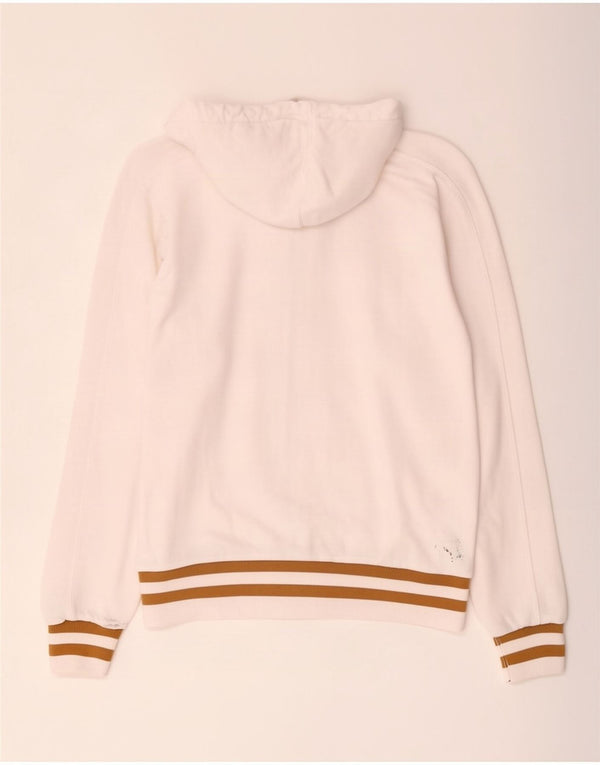 Puma Mens Zip Hoodie Sweater Small White Striped Cotton