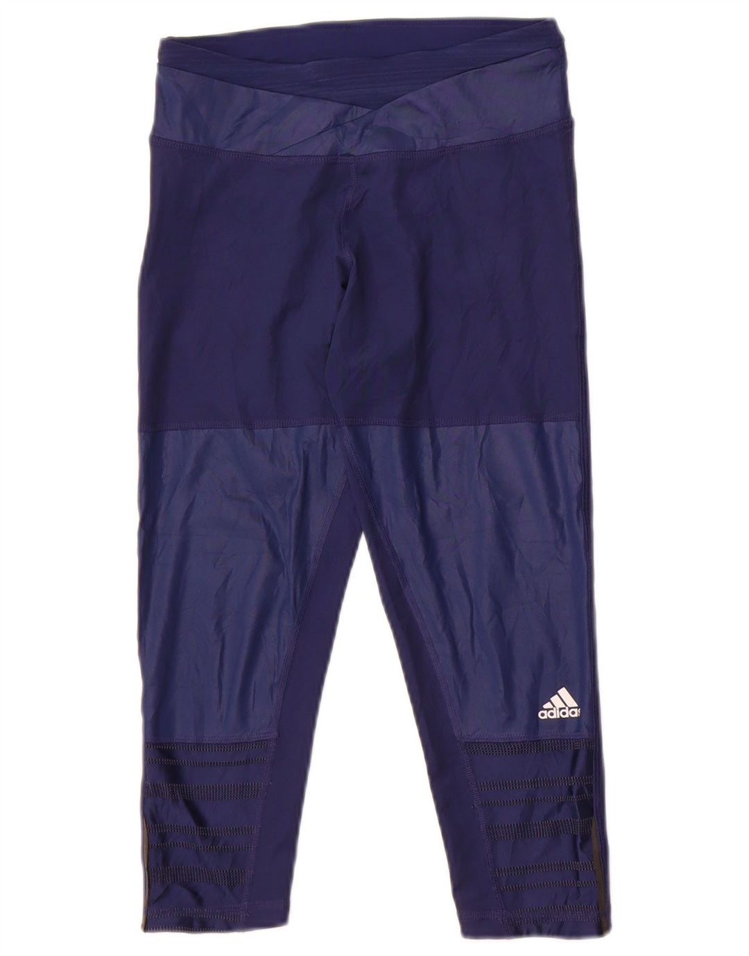 Adidas Damen Climacool Capri Leggings UK 4 XS Marineblau Polyester