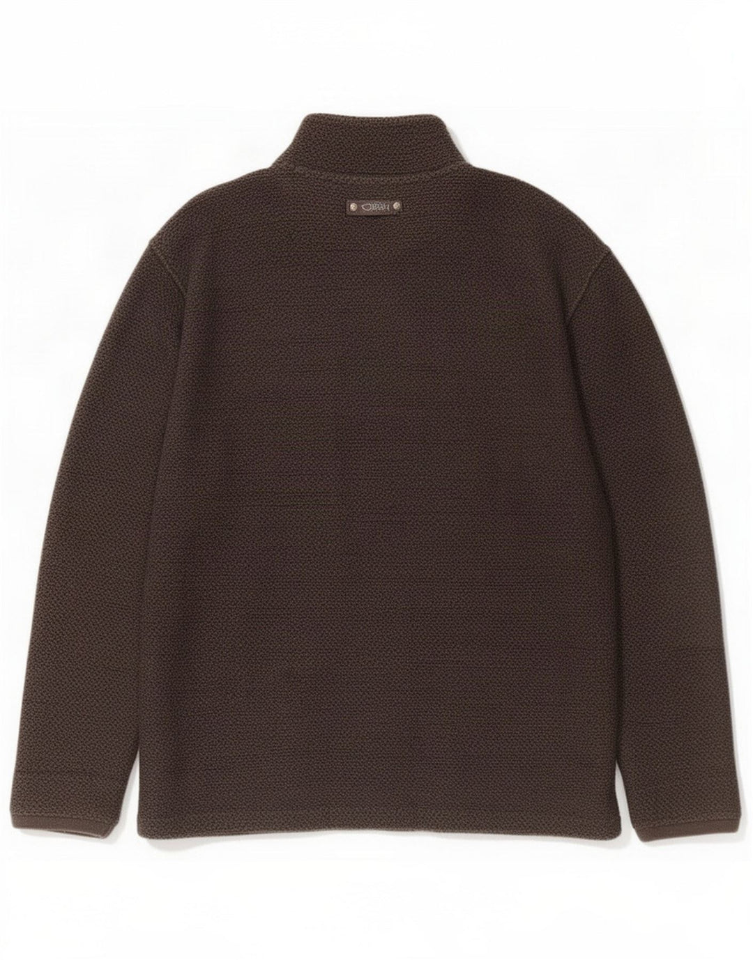 Weird Fish Herren-Pullover mit Reißverschluss am Hals, große graue Baumwolle