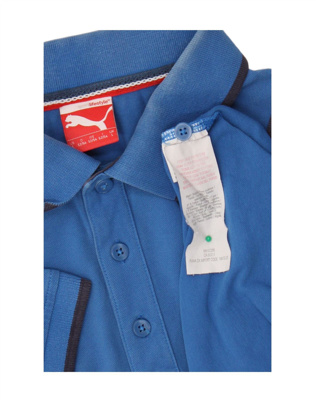 Puma Herren Poloshirt Große blaue Baumwolle