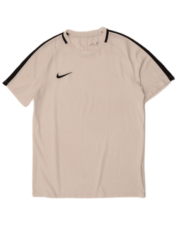 Nike Herren Dri Fit T-Shirt-Oberteil, groß, weißes Farbblock-Polyester