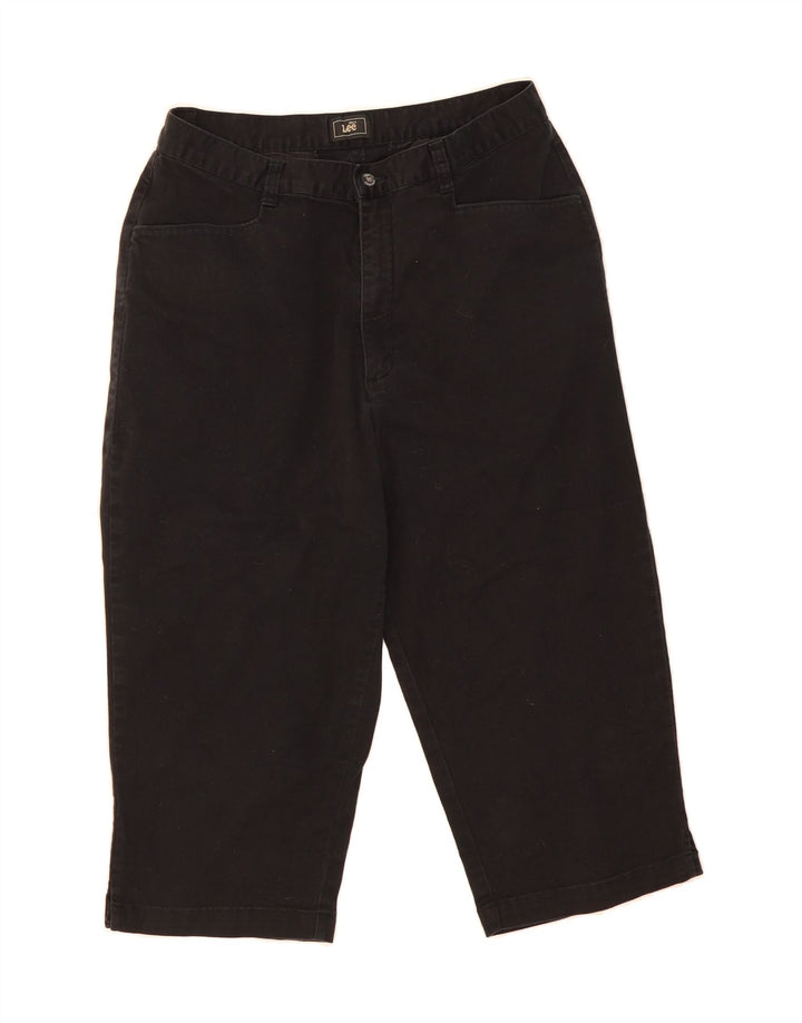 LEE Womens Straight Capri Trousers Size 14 Large W30 L20 Black Vintage Lee and Second-Hand Lee from Messina Hembry 