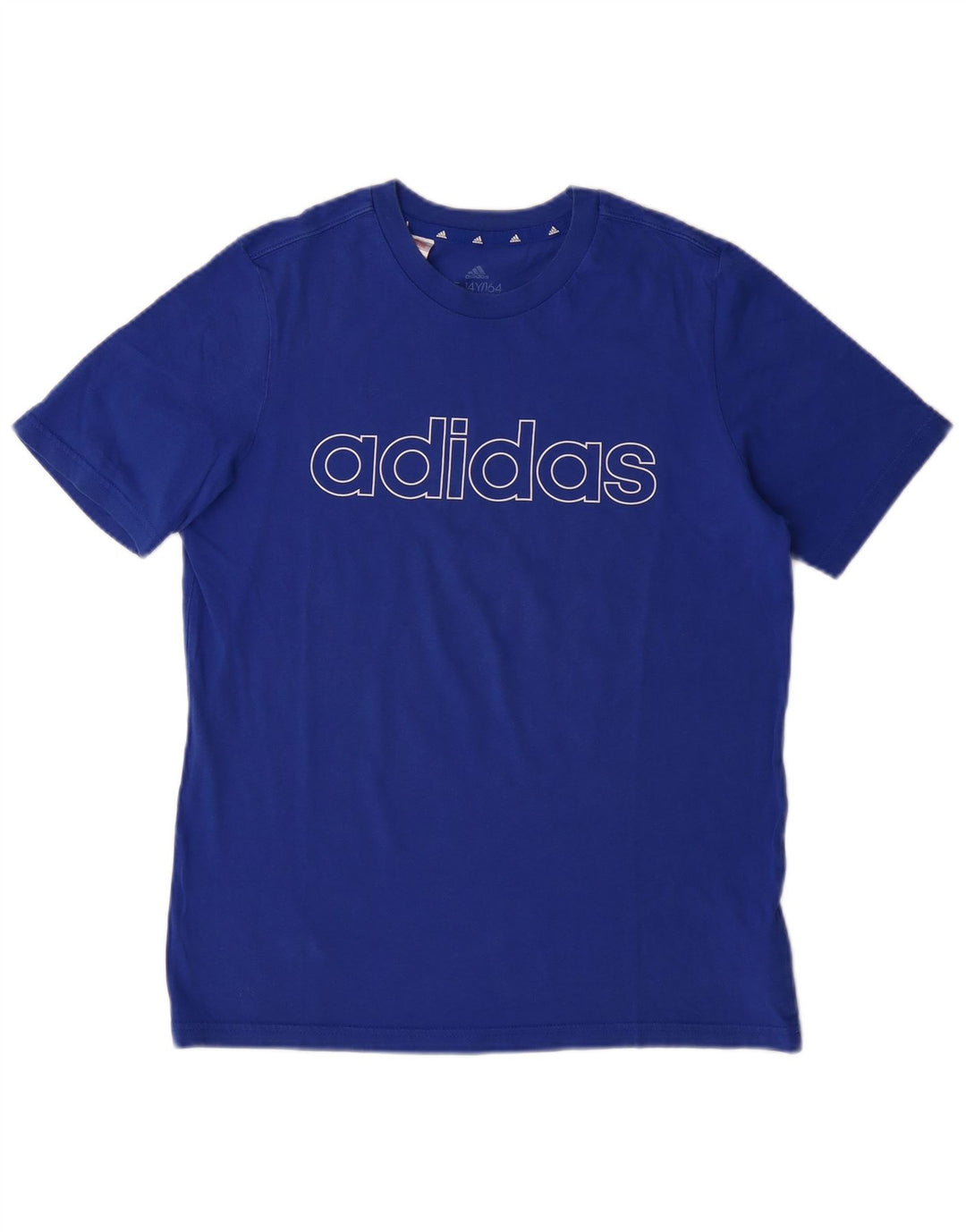 ADIDAS Grafik-T-Shirt für Jungen, 13–14 Jahre, blaue Baumwolle