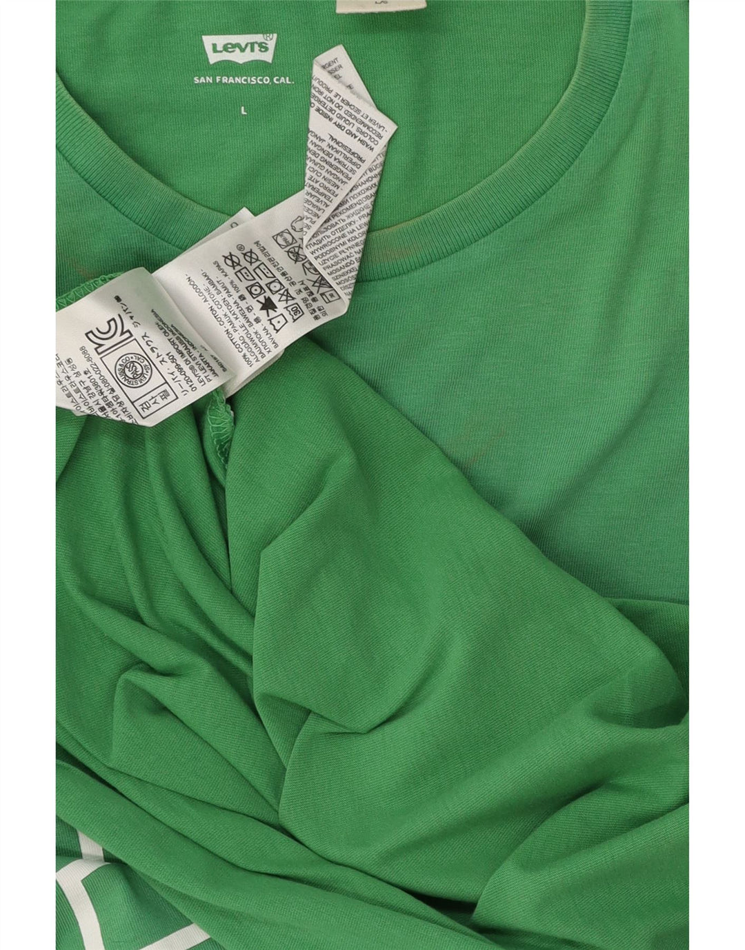 Levi's Herren-T-Shirt mit Grafik, Größe L, aus grüner Baumwolle
