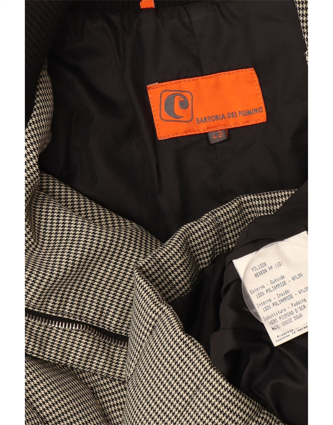 Carhartt Damen Wattierte Jacke IT 42 Mittelgraues Hahnentritt-Polyamid