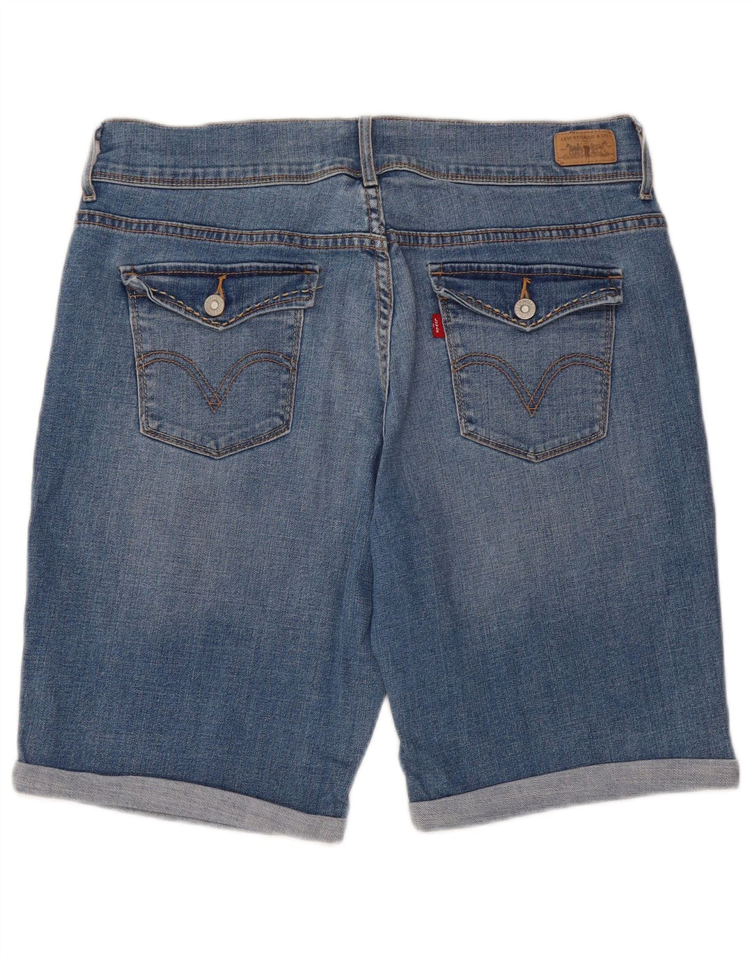 LEVI'S Damen 515 Denim Bermuda Shorts W32 Large Blau