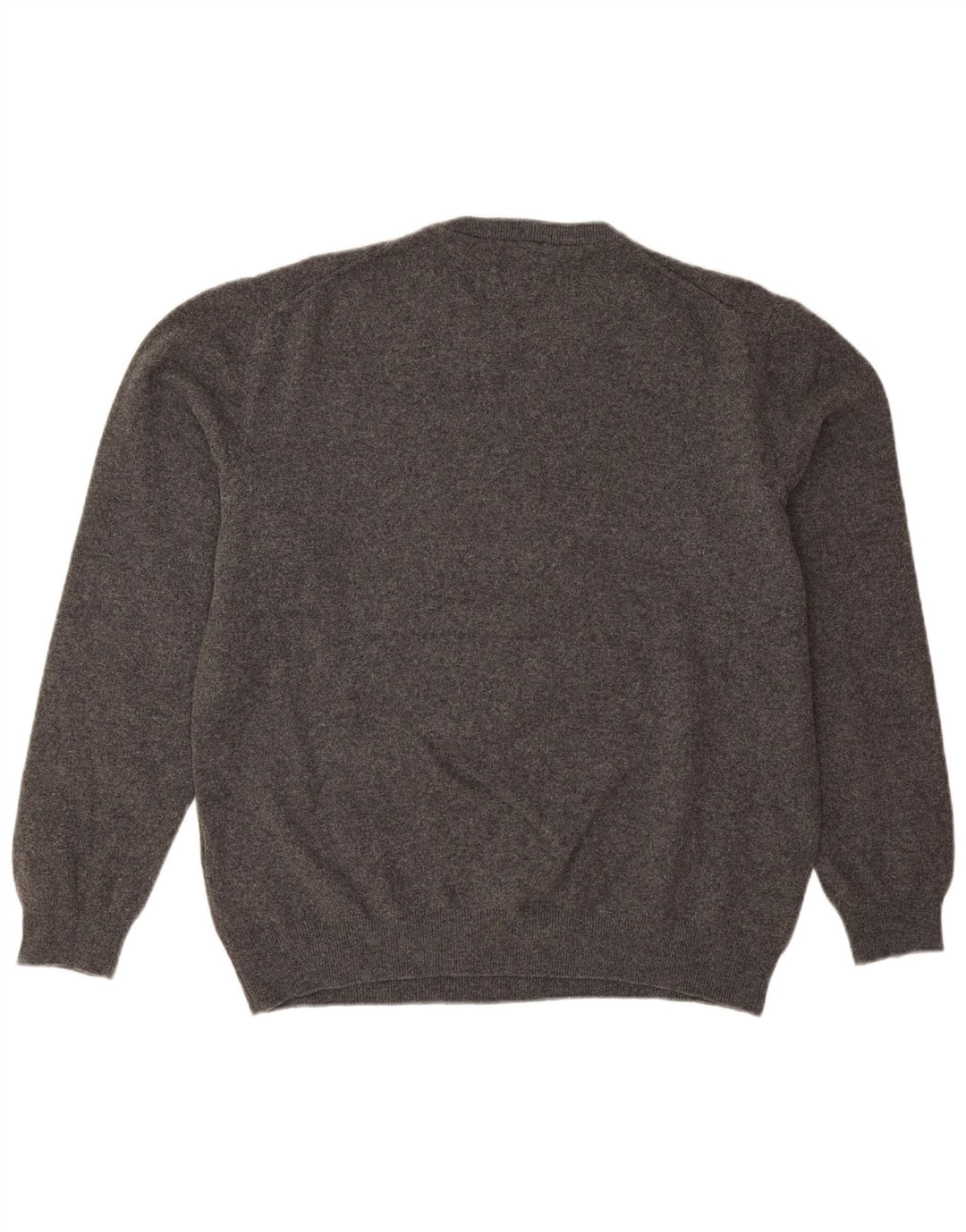 Gant Herren-Pullover mit Rundhalsausschnitt, 3XL, graue Lammwolle