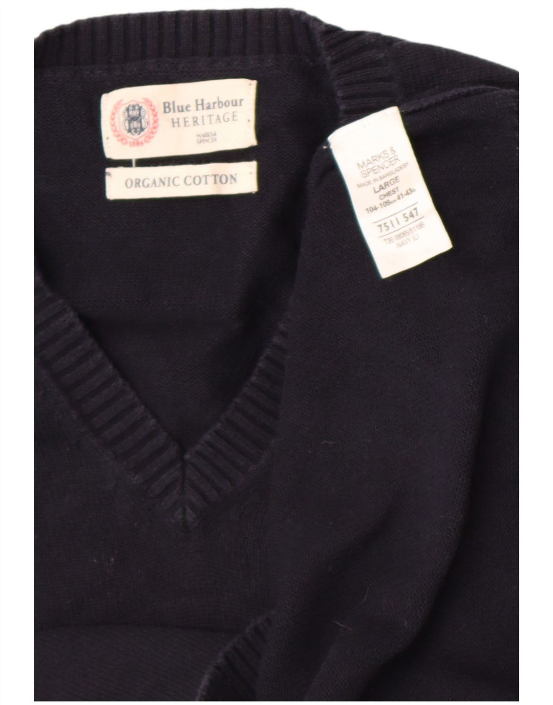 Marks & Spencer Herren-Tanktop „Blue Harbour“, groß, aus marineblauer Baumwolle