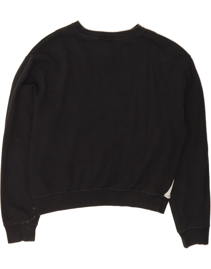 NIKE Womens Oversized Sweatshirt Jumper UK 10 Small Black Colourblock Vintage Nike and Second-Hand Nike from Messina Hembry 