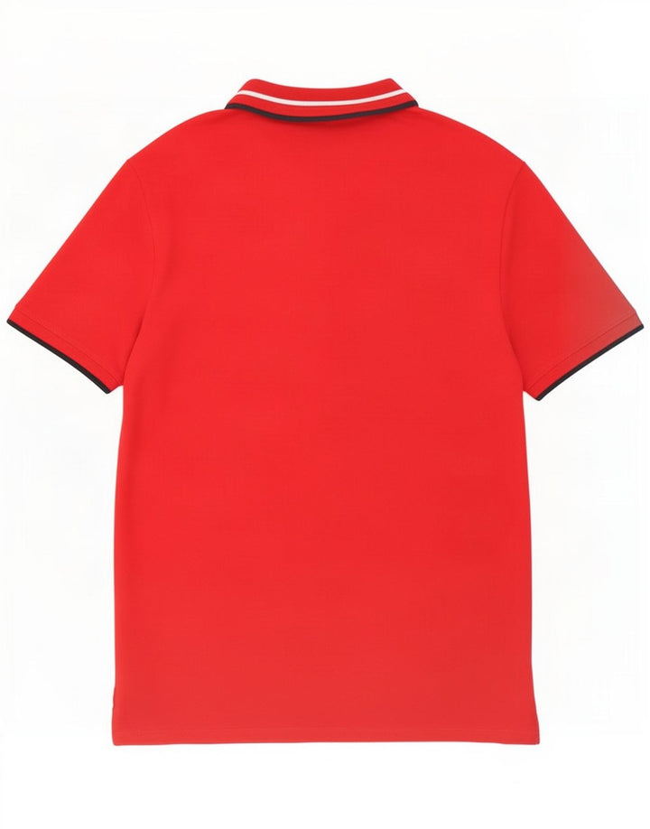 Guess Herren-Poloshirt, groß, rot gestreift
