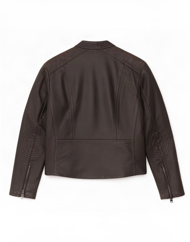 Vintage Herren Leder Bikerjacke IT 50 Large Schwarz