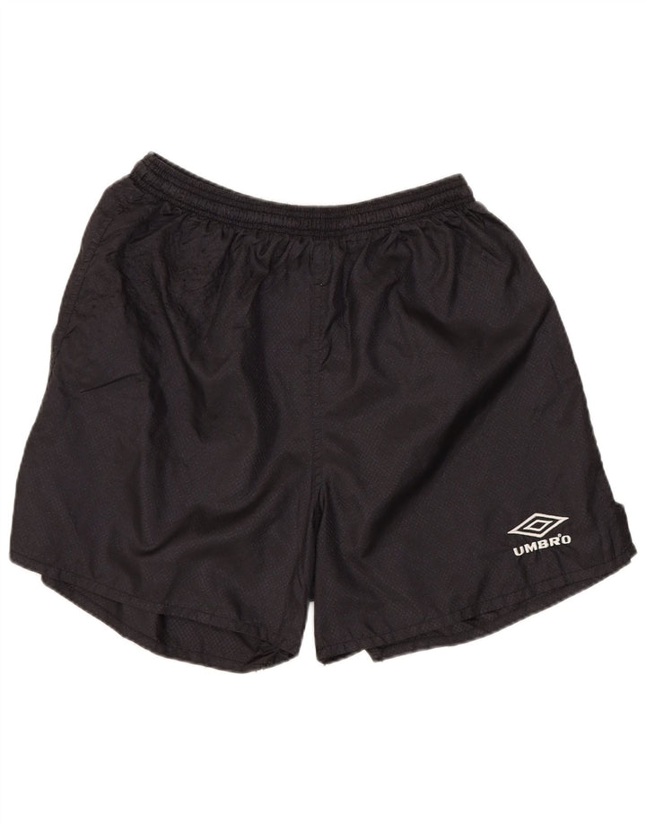 UMBRO Damen-Sportshorts UK 12 Mittelschwarzes Argyle/Diamant-Nylon