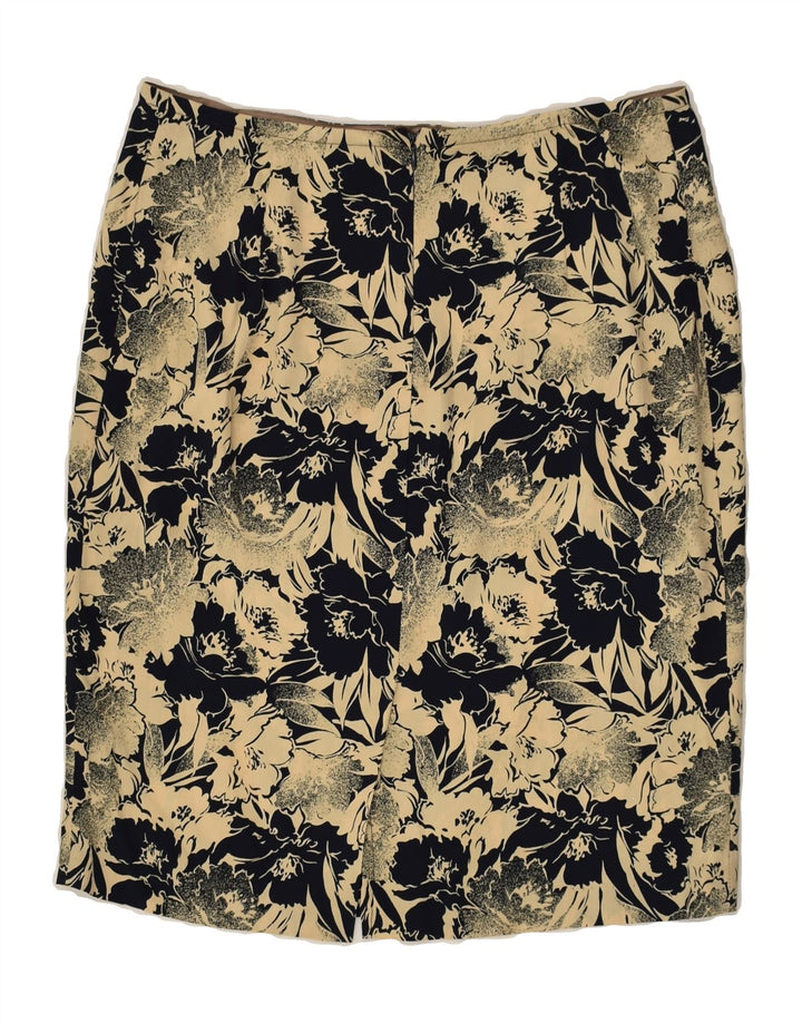 VINTAGE Womens Straight Skirt W30 Medium Beige Floral | Vintage Vintage | Thrift | Second-Hand Vintage | Used Clothing | Messina Hembry 