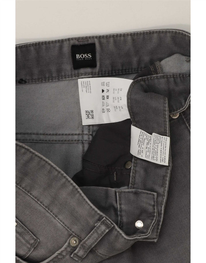 Hugo Boss Herren Slim Jeans W30 L32 Graue Baumwolle