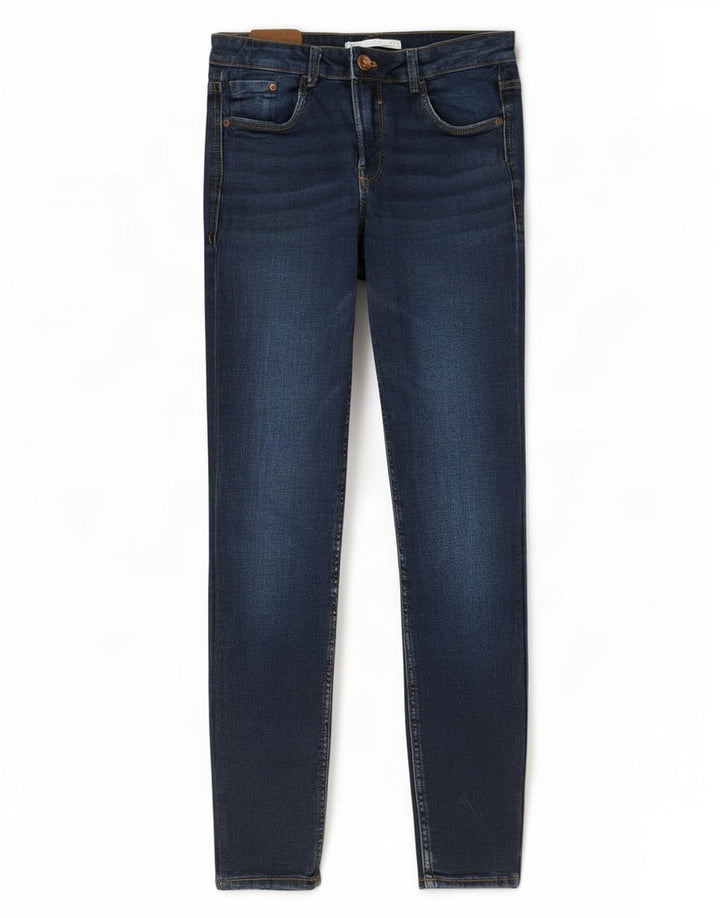 Zara Damen Slim Jeans W28 L28 Marineblau