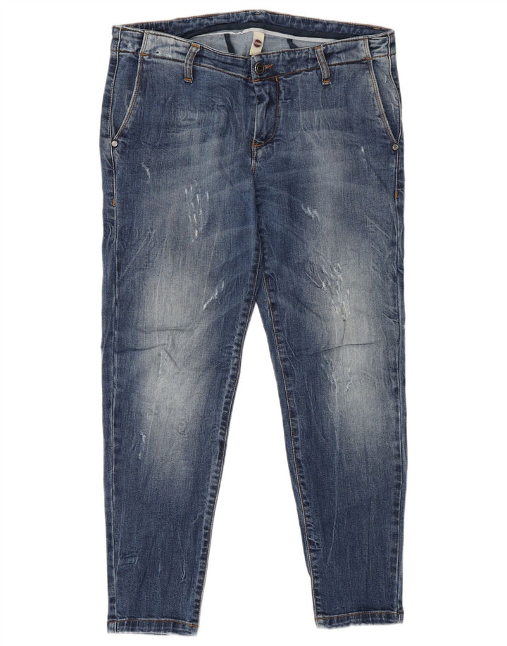 Colmar Damen Distressed Slim Cropped Jeans IT 44 Medium W30 L26 Blau