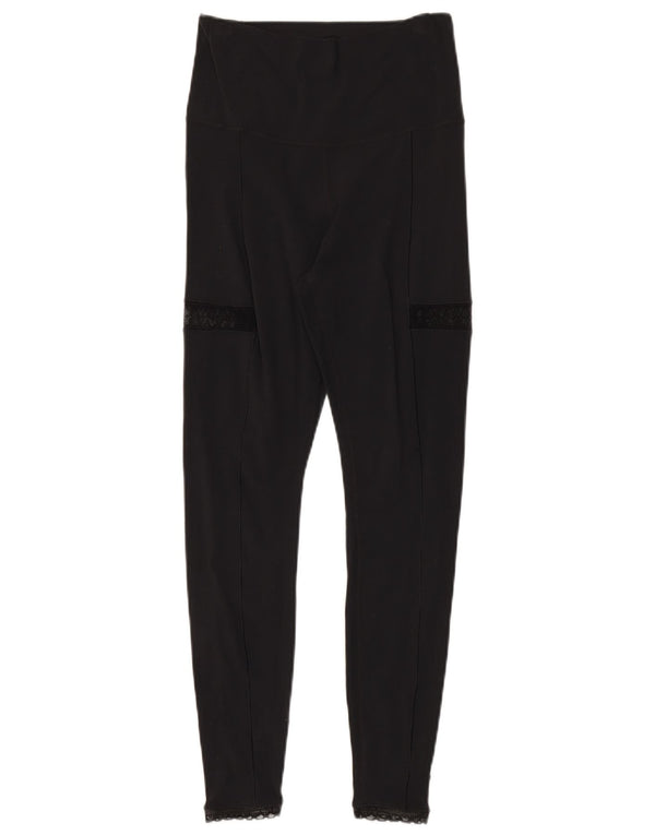 Nike Damen Dri Fit Leggings UK 14 Mittelschwarzes Nylon