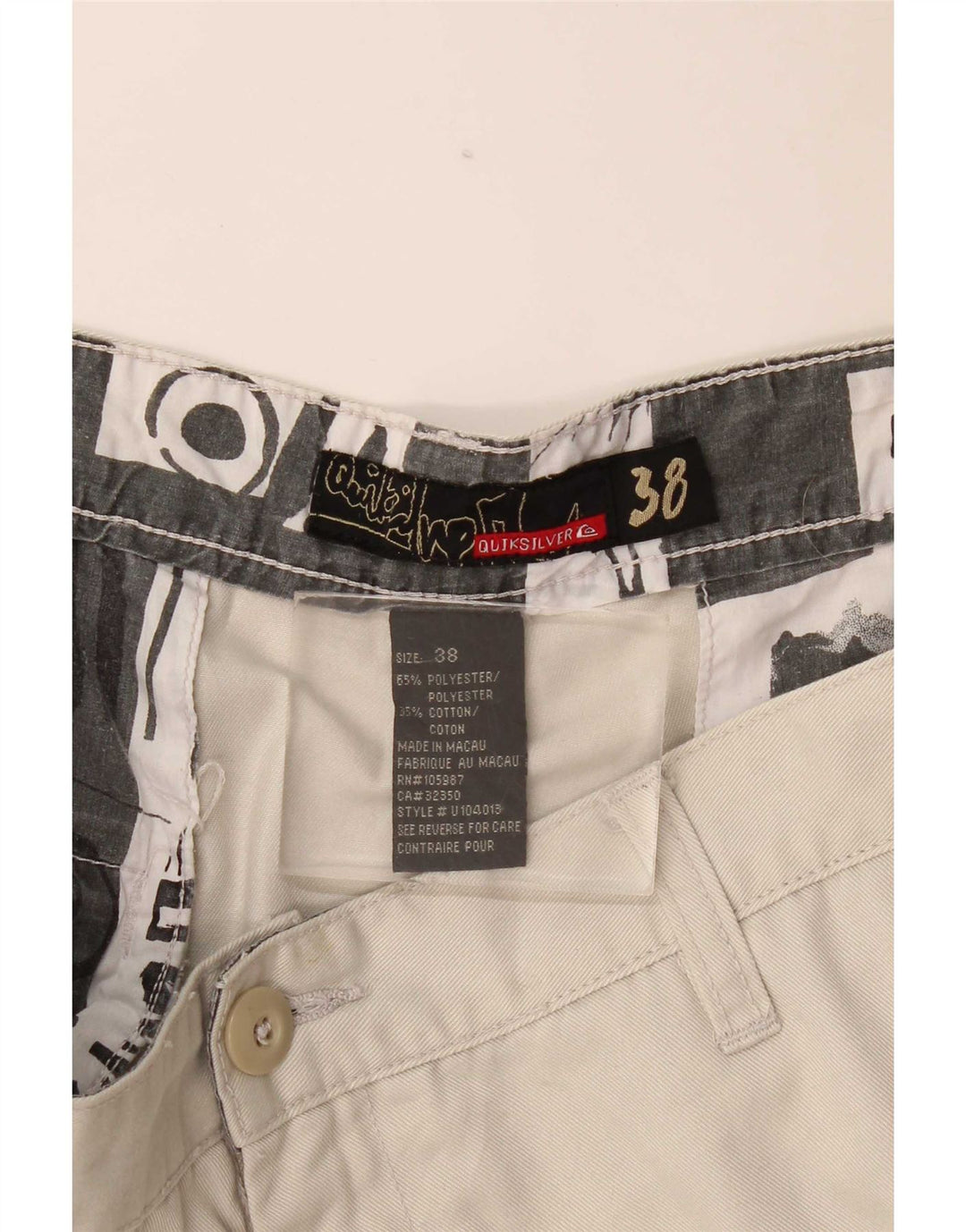 Quiksilver Herren-Freizeitshorts W38 XL Beige Polyester