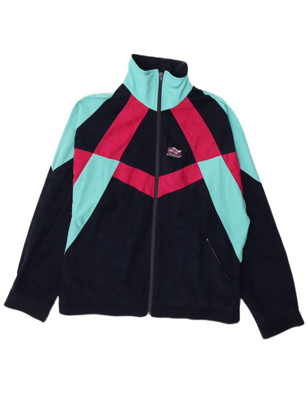 TERINDA Herren-Trainingsanzug-Oberteil, Jacke, groß, Marineblau, Farbblock