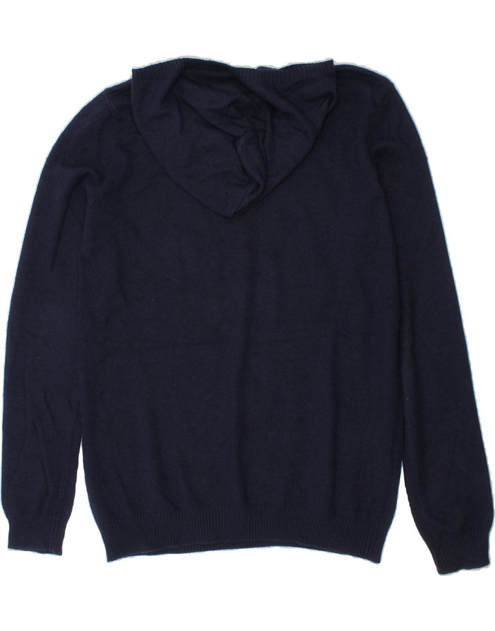 BENETTON Boys Graphic Hooded Jumper 12-13 Years Navy Blue Vintage Benetton and Second-Hand Benetton from Messina Hembry 
