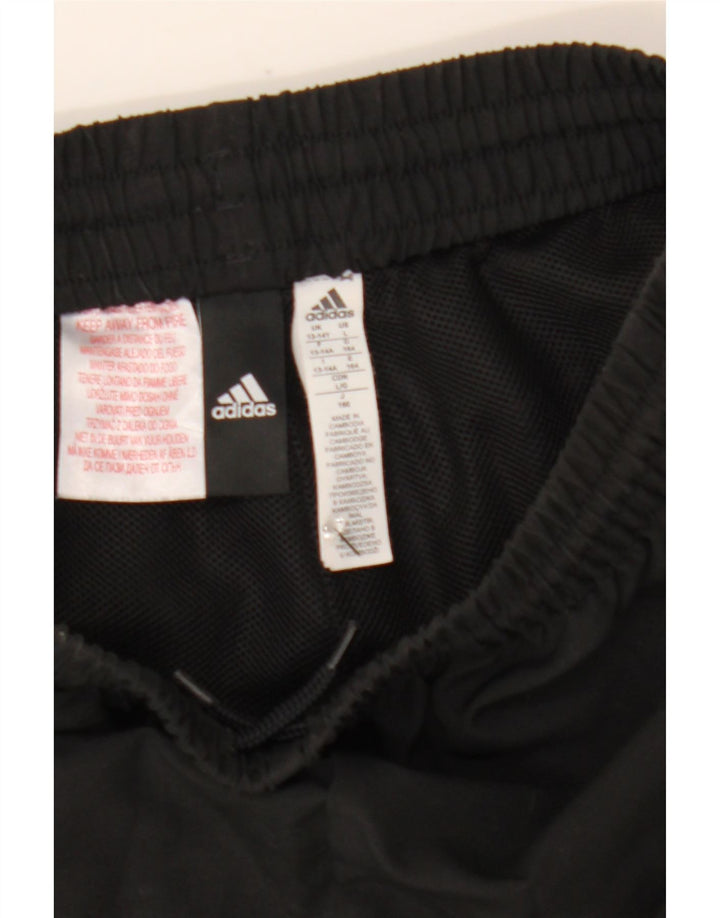 Adidas Sportshorts für Jungen, 13–14 Jahre, schwarzes Colourblock-Polyester