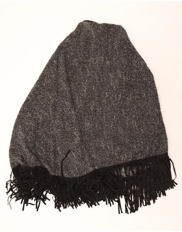 Vintage Damen Poncho Cardigan Pullover UK 22 3XL Grau