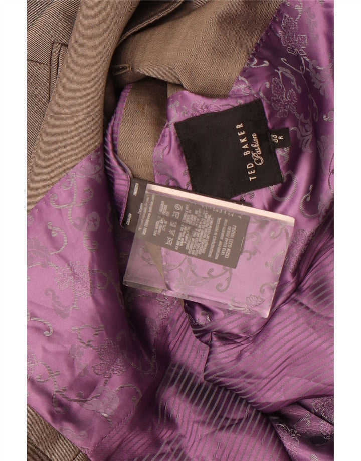 Ted Baker Herren-Blazer mit 2 Knöpfen, US 38, mittelgraue Wolle