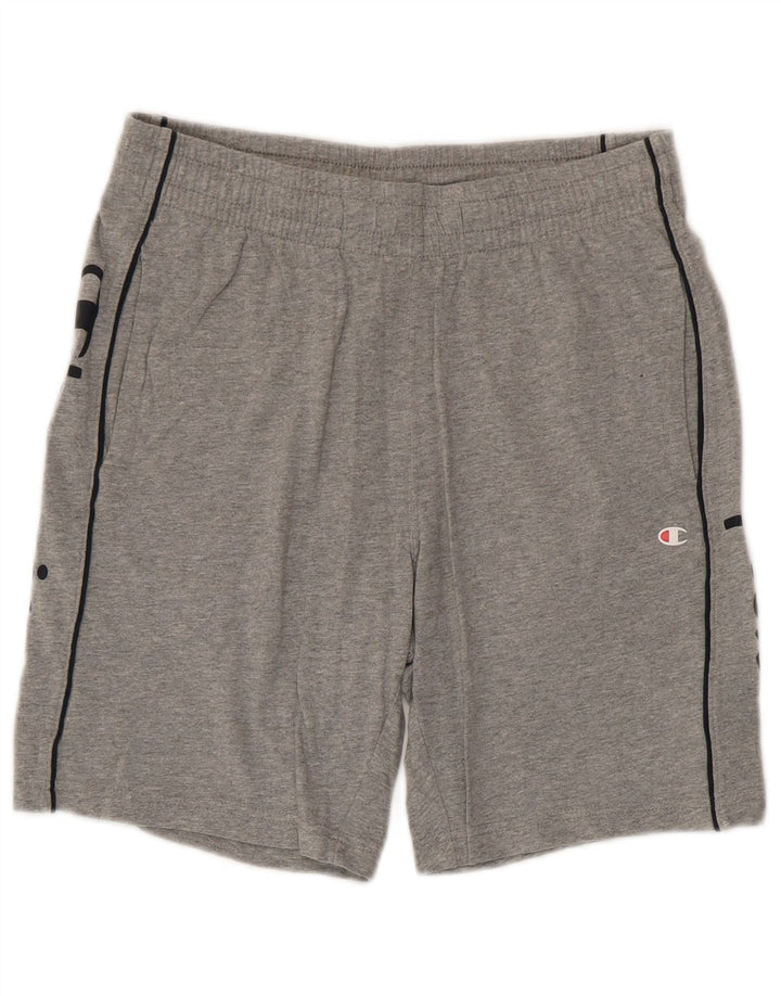 Champion Herren-Sportshorts mit Grafik, Größe S, grau gesprenkelte Baumwolle