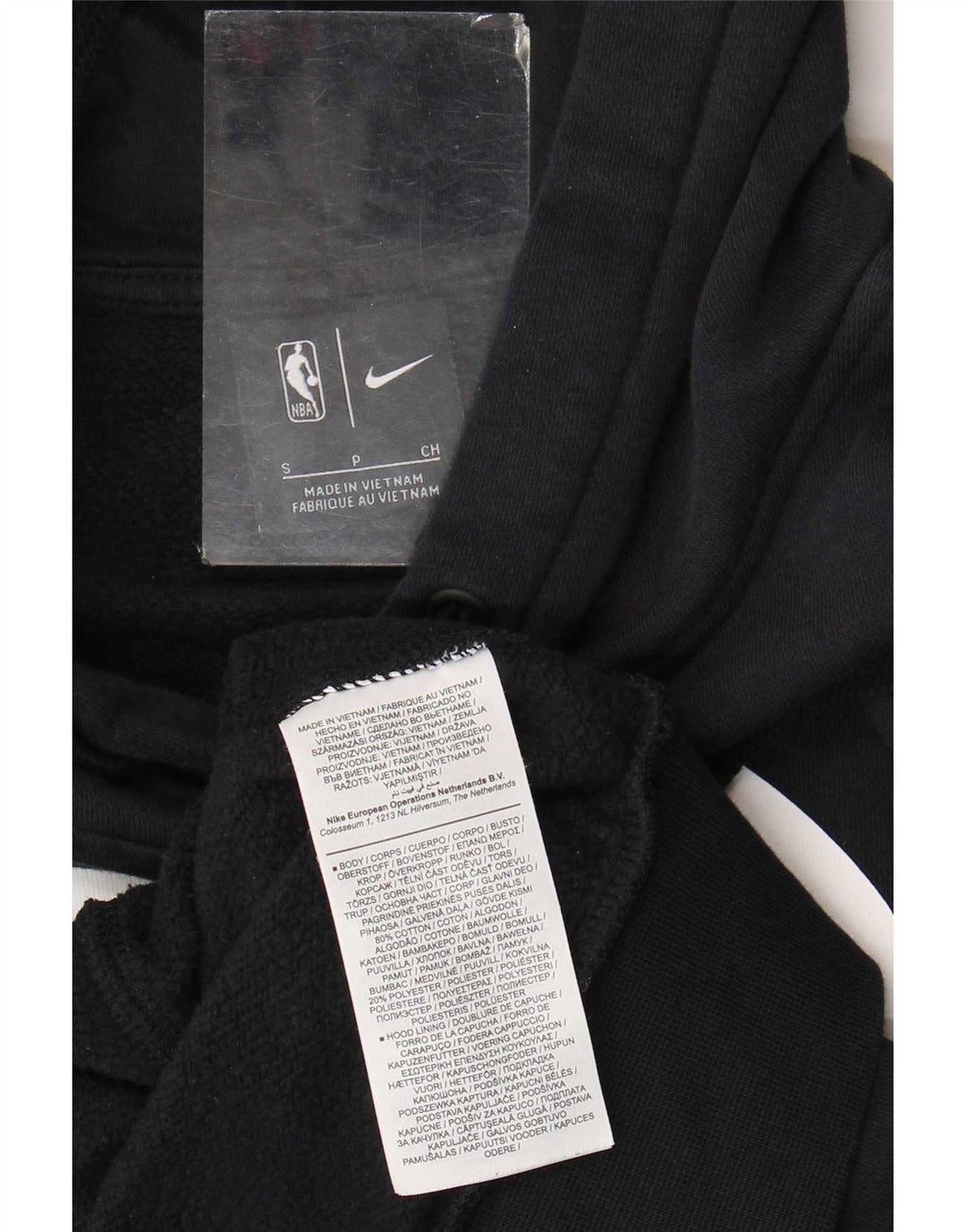 Nike Herren Brooklyn Nets Graphic Kapuzenpullover, Größe S, Schwarz, Baumwolle