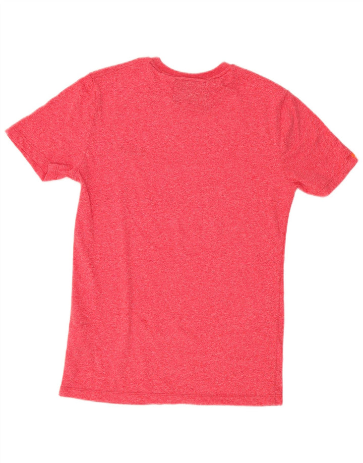 Superdry Herren T-Shirt Top Small aus roter Baumwolle