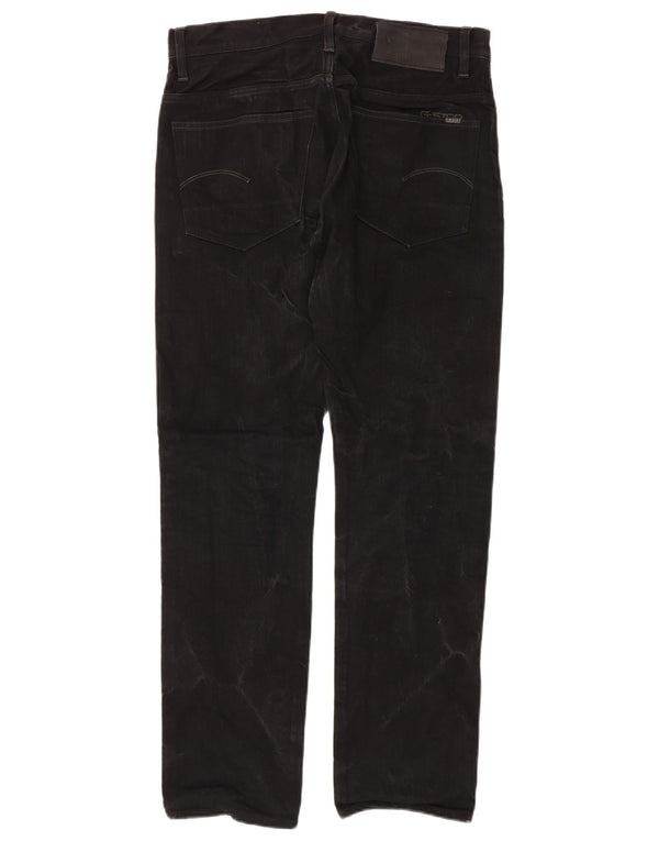G-Star Herren Straight Jeans W33 L32 Schwarze Baumwolle