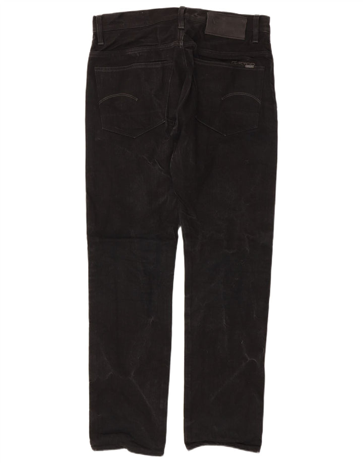 G-Star Herren Straight Jeans W33 L32 Schwarze Baumwolle