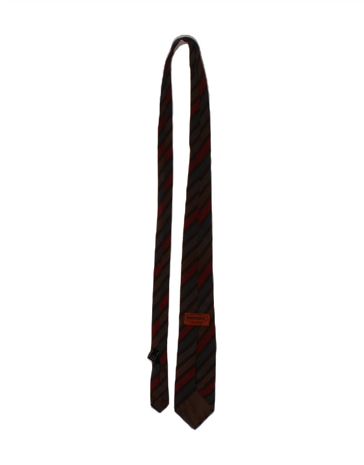 MISSONI Mens Cravatte Tie One Size Multicoloured Striped Silk Classic Vintage Missoni and Second-Hand Missoni from Messina Hembry 