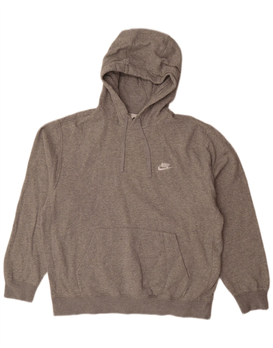 Nike Herren-Kapuzenpullover, groß, grau gefleckte Baumwolle