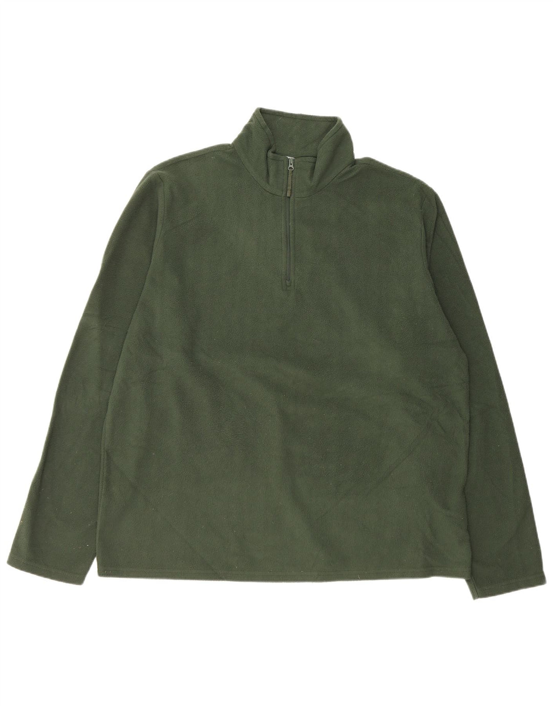 Mountain Warehouse Herren-Fleecepullover mit Reißverschluss am Hals, XL, grünes Polyester