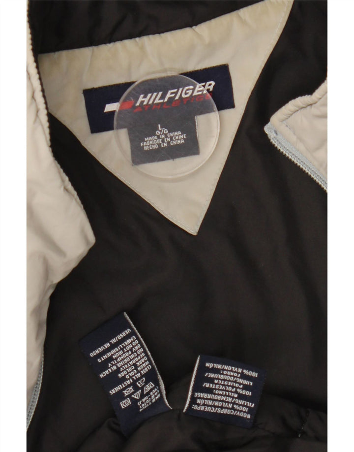 Tommy Hilfiger Herren gefütterte Liner-Jacke, UK 40, großes graues Nylon