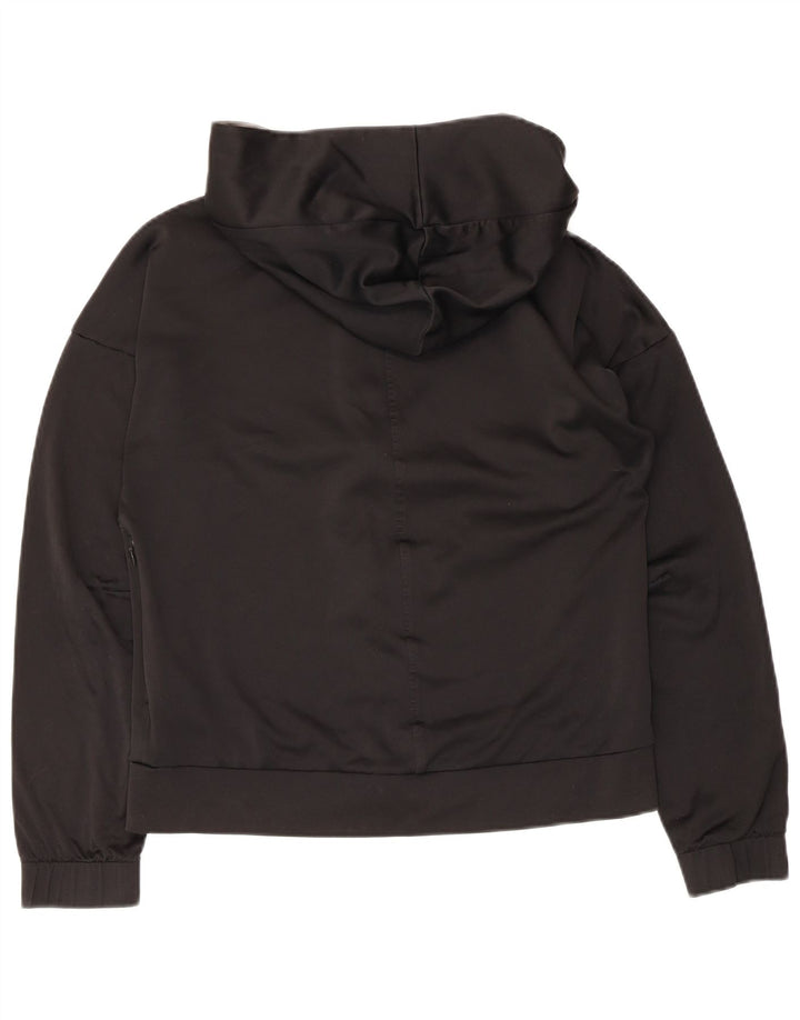 Adidas Damen-Trainingsanzug mit Kapuze, Top-Jacke, UK 8/10, Größe S, Schwarz, Polyester
