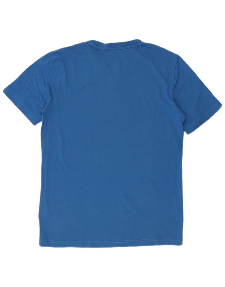 Puma Herren Grafik T-Shirt Top Small Blau Baumwolle