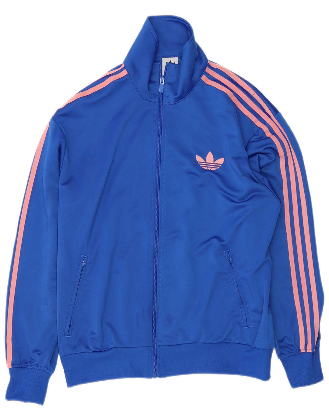 Adidas Damen Trainingsanzug Top Jacke UK 12/14 Mittelblaues Polyester